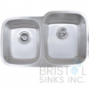 B814-R UNDERMOUNT STAINLESS STEEL DOUBLE BOWL KITCHEN SINK